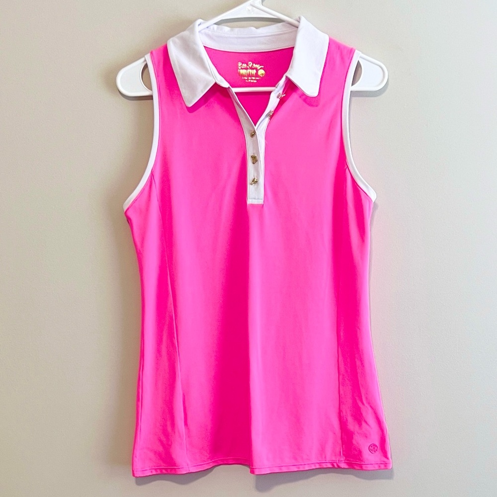 Lilly Pulitzer Luxletic Imara Sleeveless Golf Polo UPF 50+